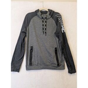 American Eagle‎ Outfitters Men's Size S Flex Hoodie Gray Heathered Raglan